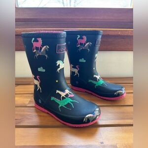 Joules horse print rain boot - US 1 (little kid)